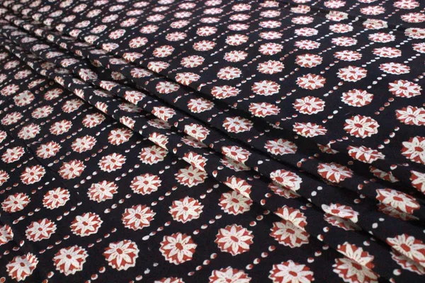 Black_Cotton_Traditional_Floral_Hand_Block_Print_Unstiched_Material_For_Men's_Kurta_Shirts_&_Women's_Kurti_and_Other_Dress_Material|1402
