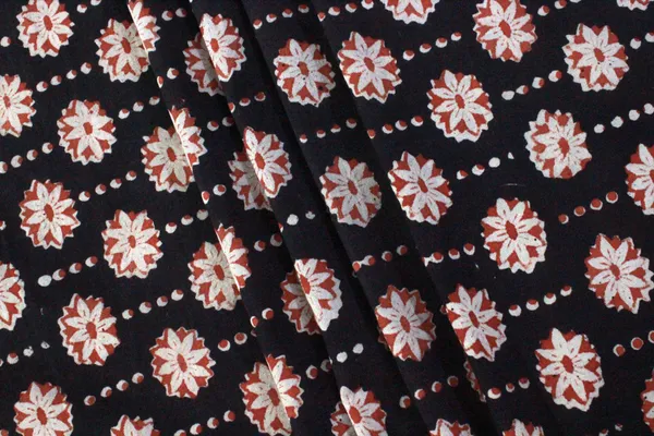 Black_Cotton_Traditional_Floral_Hand_Block_Print_Unstiched_Material_For_Men's_Kurta_Shirts_&_Women's_Kurti_and_Other_Dress_Material|1402