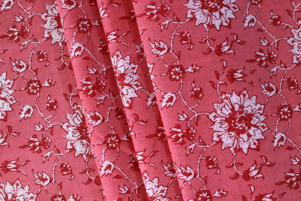 Pink_Cotton_Traditional_Floral_Hand_Block_Print_Unstiched_Material_For_Men's_Kurta_Shirts_&_Women's_Kurti_and_Other_Dress_Material|1412