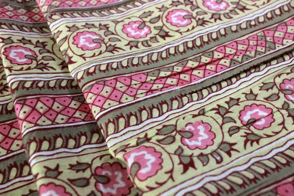 Yellow_Cotton_Traditional_Floral_Hand_Block_Print_Unstiched_Material_For_Men's_Kurta_Shirts_&_Women's_Kurti_and_Other_Dress_Material|1415