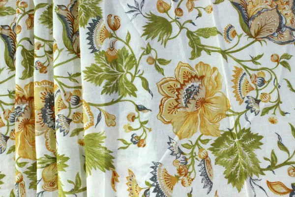 Yellow_Cotton_Traditional_Floral_Hand_Block_Print_Unstiched_Material_For_Men's_Kurta_Shirts_&_Women's_Kurti_and_Other_Dress_Material|1417