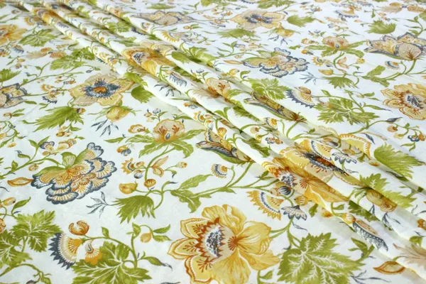 Yellow_Cotton_Traditional_Floral_Hand_Block_Print_Unstiched_Material_For_Men's_Kurta_Shirts_&_Women's_Kurti_and_Other_Dress_Material|1417