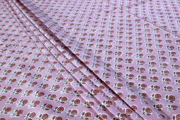 Pink_Cotton_Traditional_Floral_Hand_Block_Print_Unstiched_Material_For_Men's_Kurta_Shirts_&_Women's_Kurti_and_Other_Dress_Material