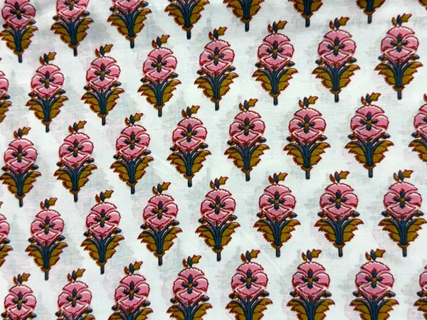 Pink_Cotton_Traditional_Floral_Hand_Block_Print_Unstiched_Material_For_Men's_Kurta_Shirts_&_Women's_Kurti_and_Other_Dress_Material
