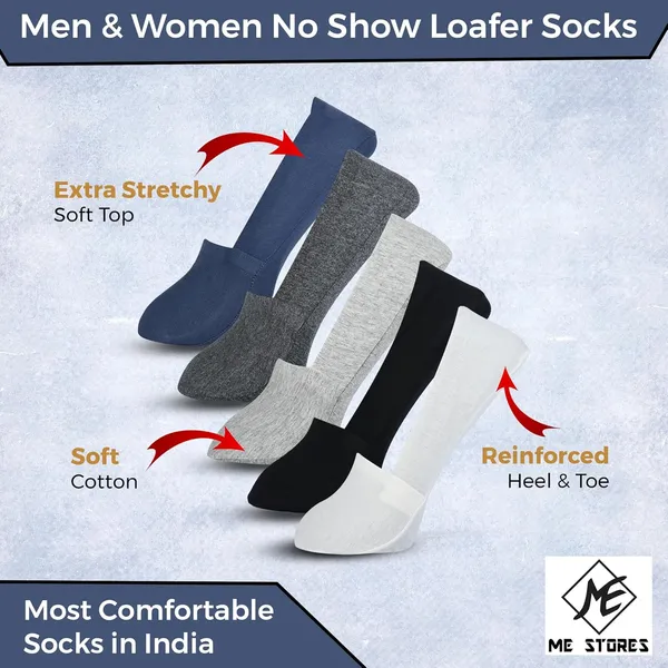 ME_STORES_Pack_of_5_Pairs_Unisex_Loafer_Socks_No-Show_Cotton_Socks_Multicolored
