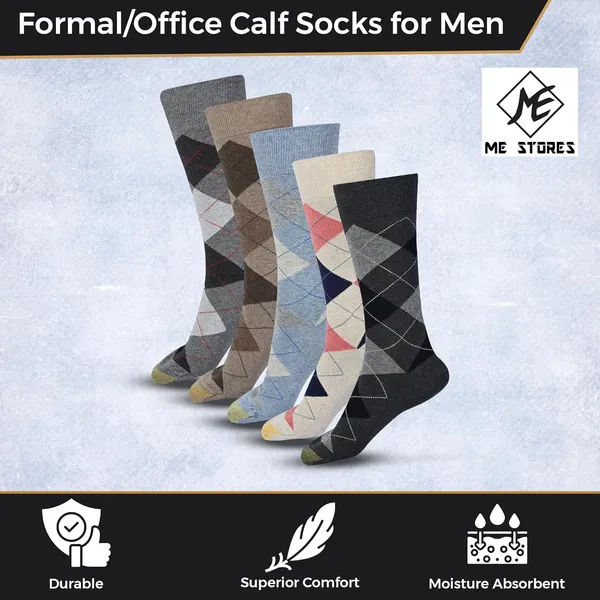 ME_STORES_Pack_Of_5_Pairs_Men_&_Boys_Combed_Cotton_Long_Full_Length_socks/Formal_Socks/Office_Socks/casual_(Free_Size)