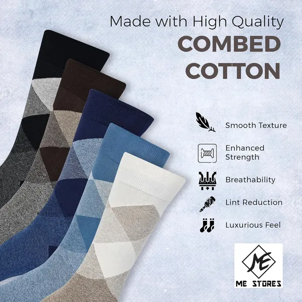 ME_STORES_Pack_Of_5_Pairs_Mens_&_Boys_Combed_Cotton_Long_Full_Length_socks/Formal_Socks/Office_Socks/casual_(Free_Size)