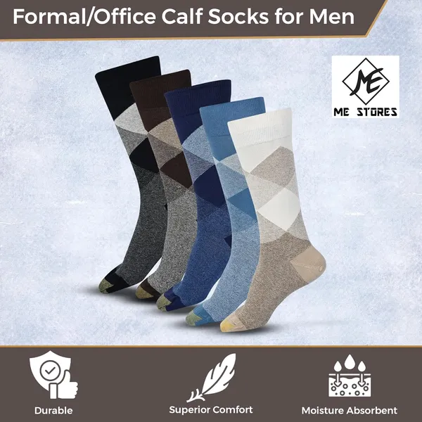 ME_STORES_Pack_Of_5_Pairs_Mens_&_Boys_Combed_Cotton_Long_Full_Length_socks/Formal_Socks/Office_Socks/casual_(Free_Size)