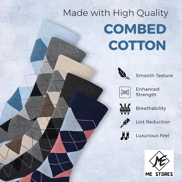 ME_STORES_Pack_of_5_Pairs_Mens_Combed_Cotton_Long_Full_Length_socks/Formal_Socks/Office_Socks/casual_(Free_Size)