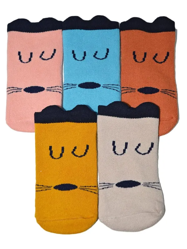 Pack_Of_5_Mercerised_Cotton_Ankle_Length_Socks_For_Kids