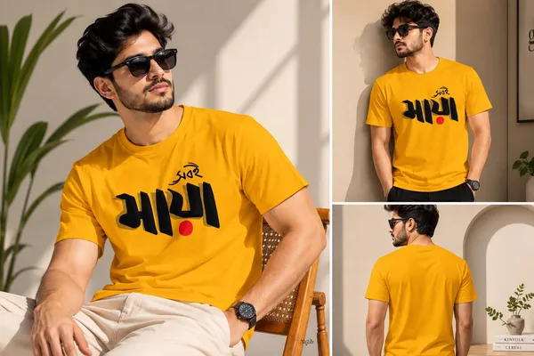 Bengali_Typography_Yellow_Print_T-Shirt