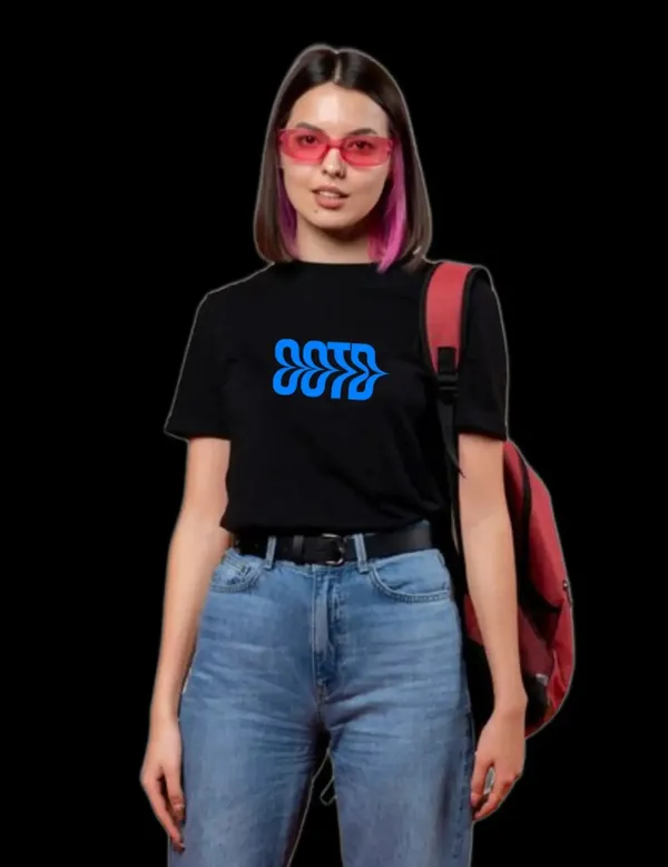 Black_Cotton_Regular_Fit_T_Shirt_For_Women