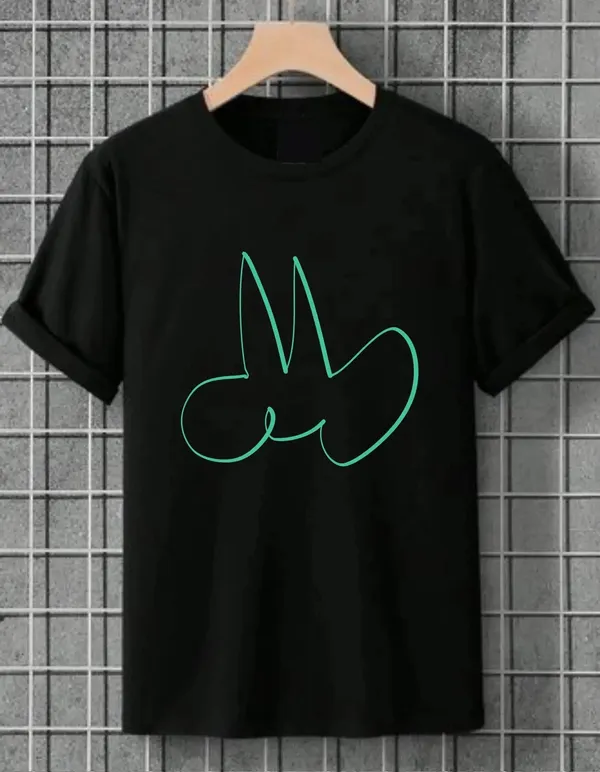 Black_Cotton_Regular_Fit_T_Shirt_For_Unisex