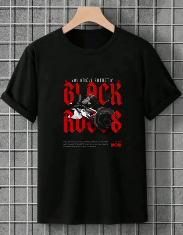 Black_Cotton_Regular_Fit_T_Shirt_For_Unisex