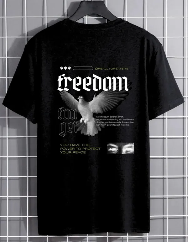 Black_Cotton_Regular_Fit_T_Shirt_For_Unisex