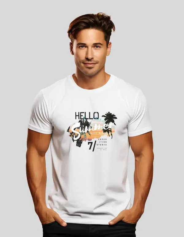 Whtie_Cotton_Regular_Fit_T_Shirt_For_Unisex