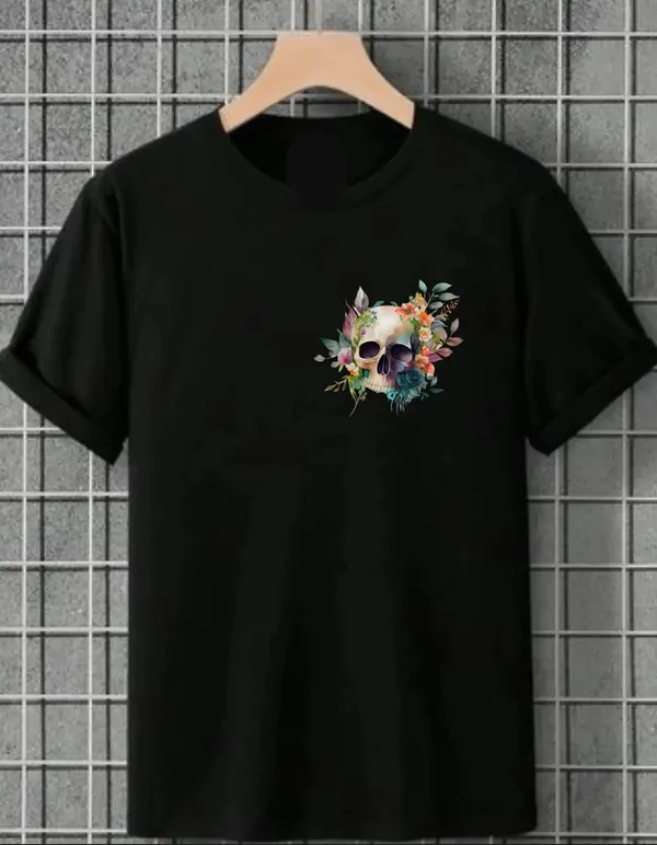 Black_Cotton_Regular_Fit_T_Shirt_For_Unisex