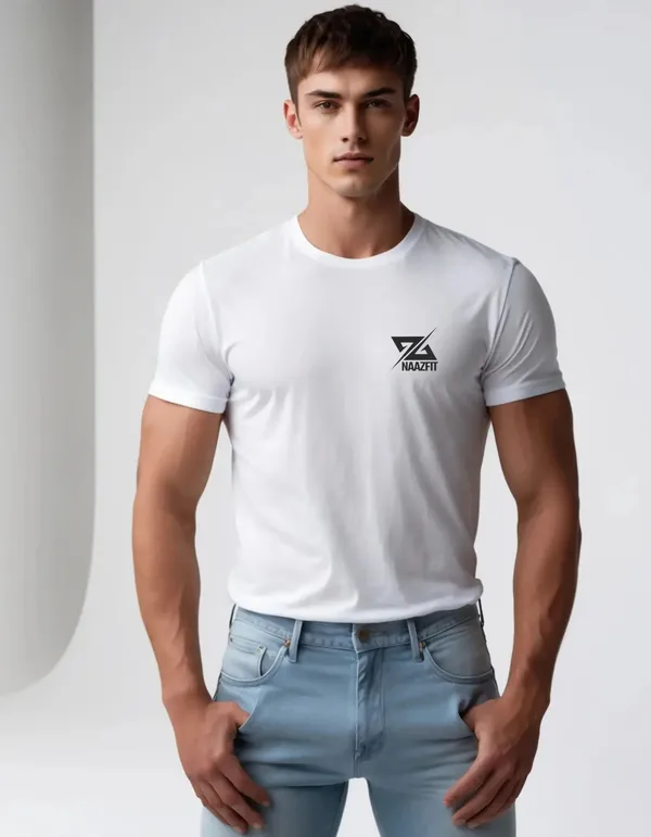 White_Cotton_Rayon_Regular_Fit_T_Shirt_For_Unisex