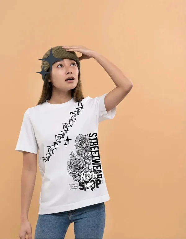 White_Cotton_Regular_Fit_T_Shirt_For_Women