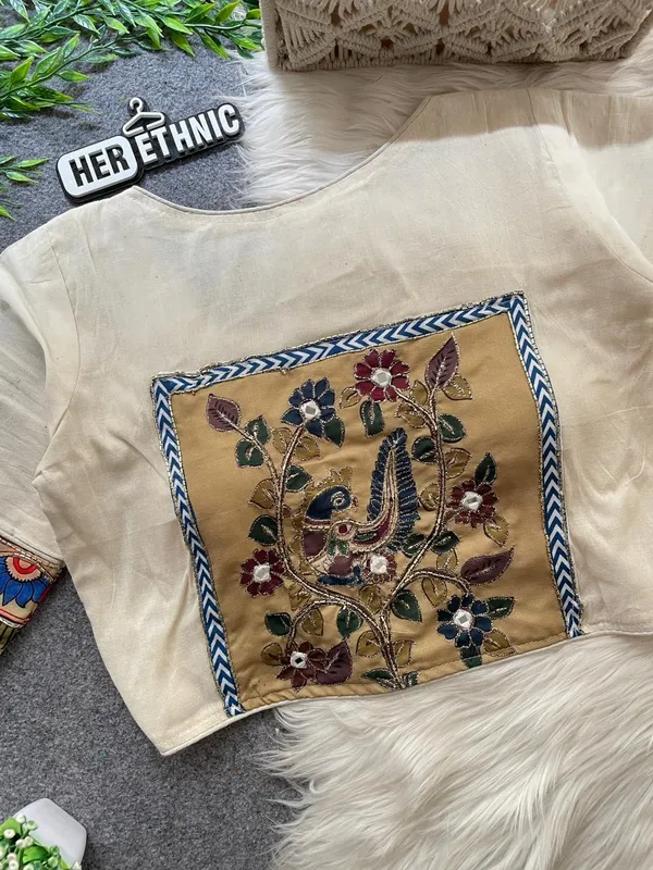 Beautiful_Patch_Work_Designer_Khadi_Handwork_Blouse