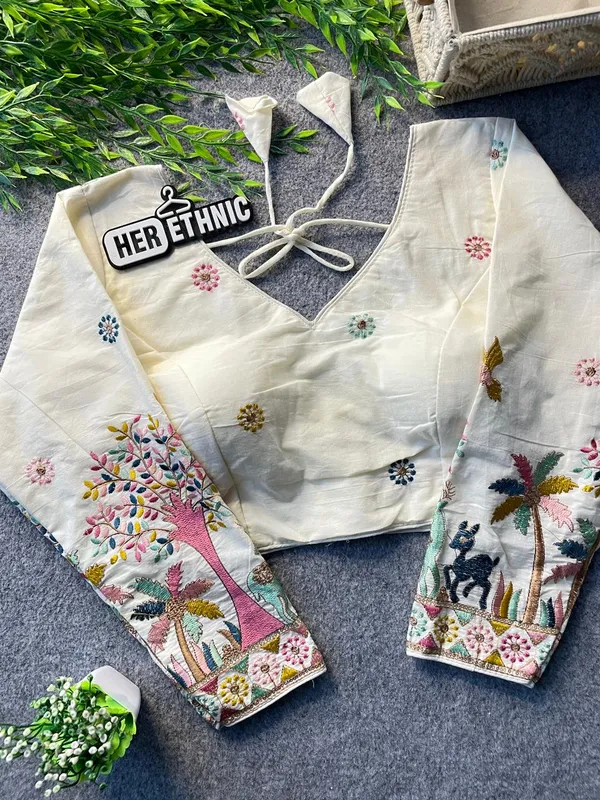 Designer_Ethnic_Blouse_with_Heavy_Border_Embroidered_Sleeves