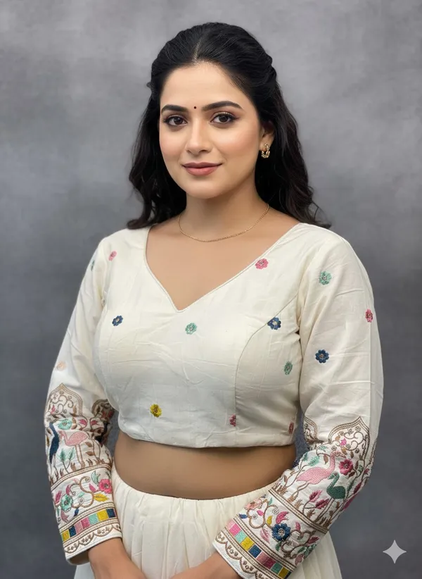 Designer_Ethnic_Blouse_with_Heavy_Border_Embroidered_Sleeves