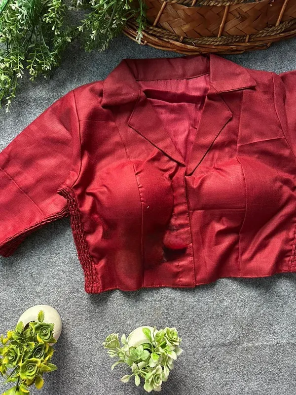 PLAIN_COLLAR_FLEXIFIT_STREACHABLE_BLOUSE