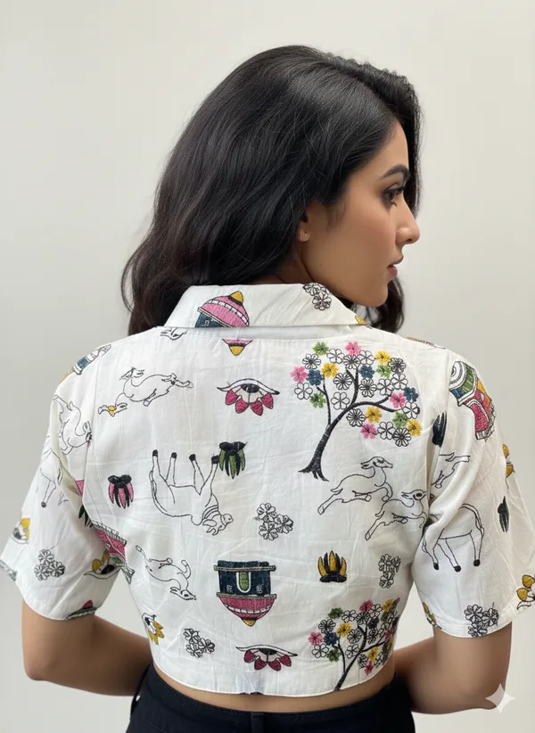 Khadi_Cotton_Multi-Thread_Embroidery_Collar_Neck_Blouse