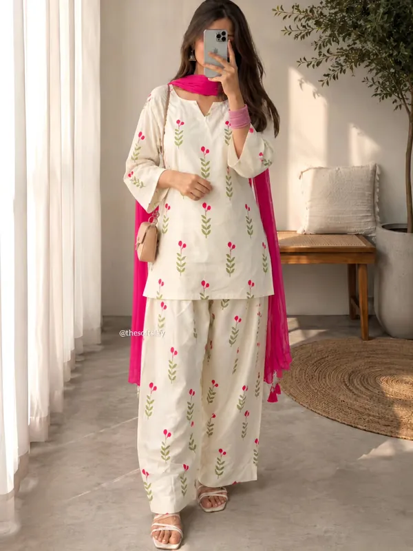 Floral_Bloom_Printed_Cotton_Kurta_Pant_Set_with_Dupatta