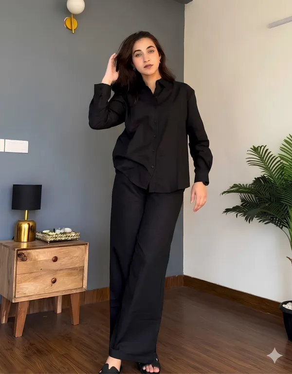 Veloura_Ease_Black_Linen_Co-Ord_Set