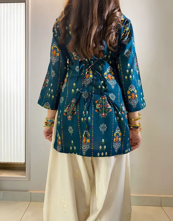 Women’s_Premium_Blue_Printed_2_Pc_Kurta_&_Palazzo_Set