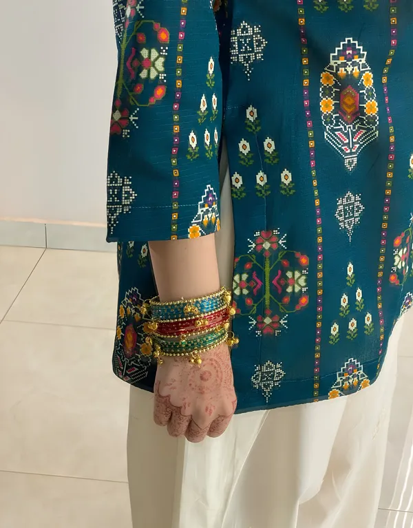 Women’s_Premium_Blue_Printed_2_Pc_Kurta_&_Palazzo_Set