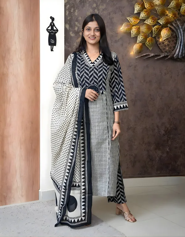 Gulabi_Mitti_Blockprint_Black_Kurta_Set