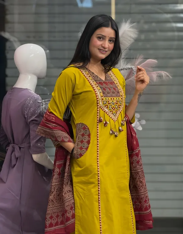 Mirza_Cotton_Ajrakh_Patch_work_Kurta_set