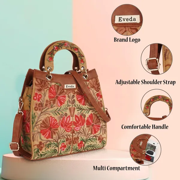 Beige_Leather_Gorgeous_Embrodeiry_Stylish_Design_Hobo_Handbag_For_Women