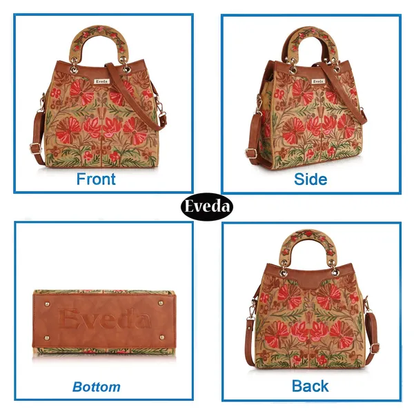 Beige_Leather_Gorgeous_Embrodeiry_Stylish_Design_Hobo_Handbag_For_Women