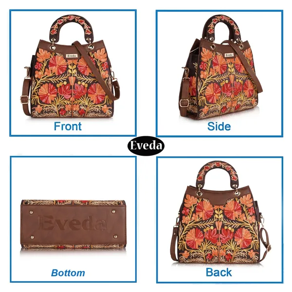 Brown_Leather_Gorgeous_Embrodeiry_Stylish_Design_Hobo_Handbag_For_Women
