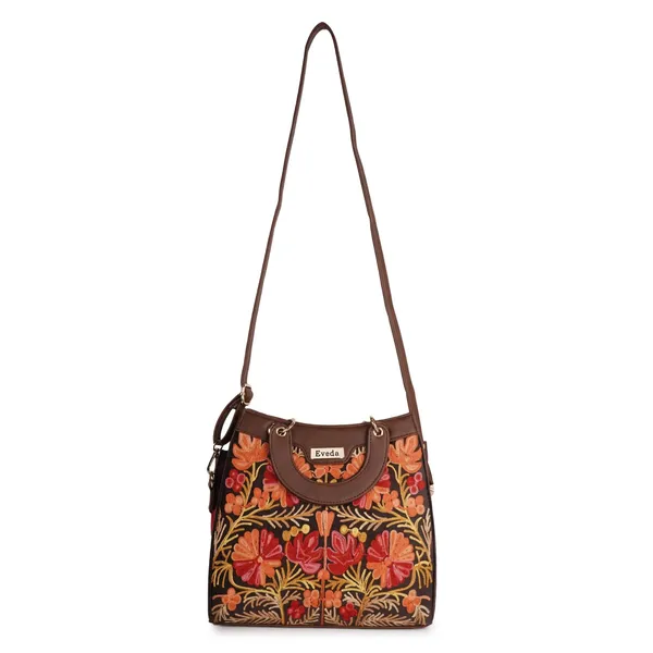 Brown_Leather_Gorgeous_Embrodeiry_Stylish_Design_Hobo_Handbag_For_Women
