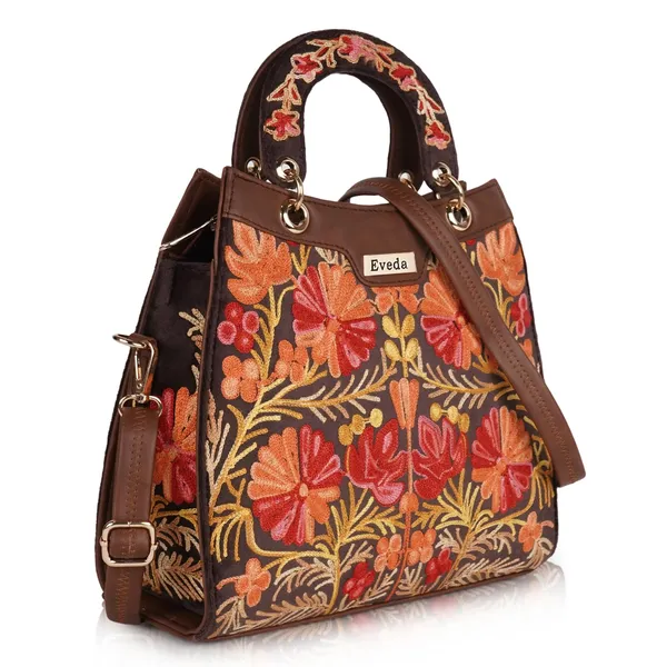 Brown_Leather_Gorgeous_Embrodeiry_Stylish_Design_Hobo_Handbag_For_Women