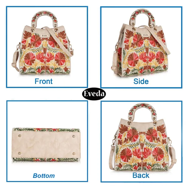 Cream_Leather_Gorgeous_Embrodeiry_Stylish_Design_Hobo_Handbag_For_Women