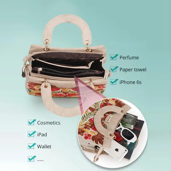 Cream_Leather_Gorgeous_Embrodeiry_Stylish_Design_Hobo_Handbag_For_Women