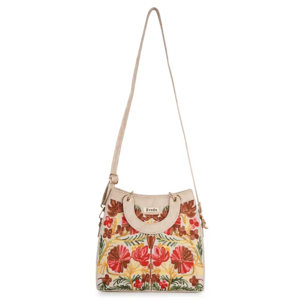 Cream_Leather_Gorgeous_Embrodeiry_Stylish_Design_Hobo_Handbag_For_Women