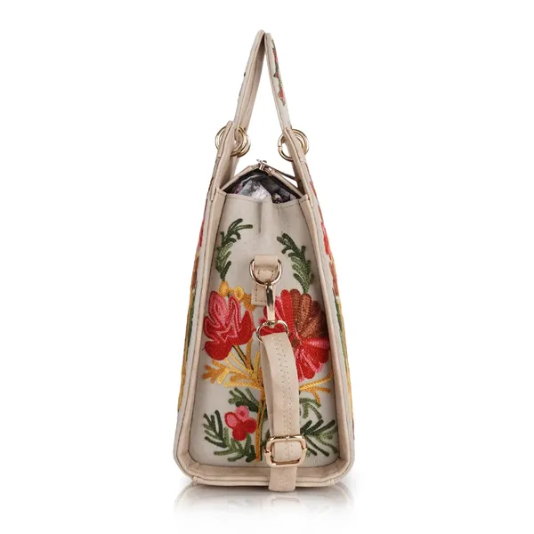 Cream_Leather_Gorgeous_Embrodeiry_Stylish_Design_Hobo_Handbag_For_Women