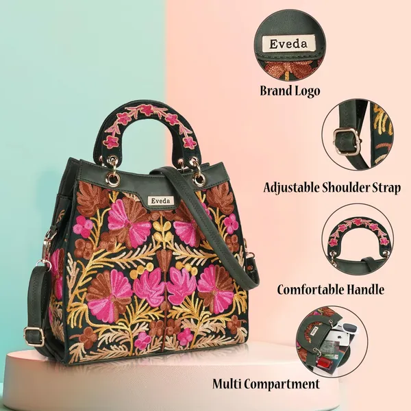 Green_Leather_Gorgeous_Embrodeiry_Stylish_Design_Hobo_Handbag_For_Women