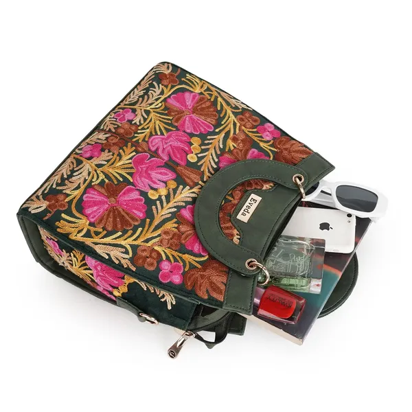 Green_Leather_Gorgeous_Embrodeiry_Stylish_Design_Hobo_Handbag_For_Women