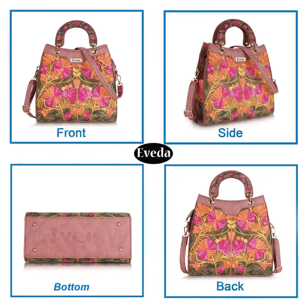 Pink___Leather_Gorgeous_Embrodeiry_Stylish_Design_Hobo_Handbag_For_Women