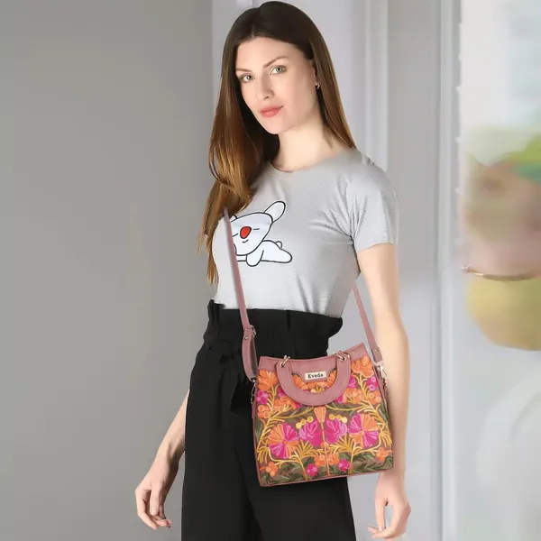 Pink___Leather_Gorgeous_Embrodeiry_Stylish_Design_Hobo_Handbag_For_Women