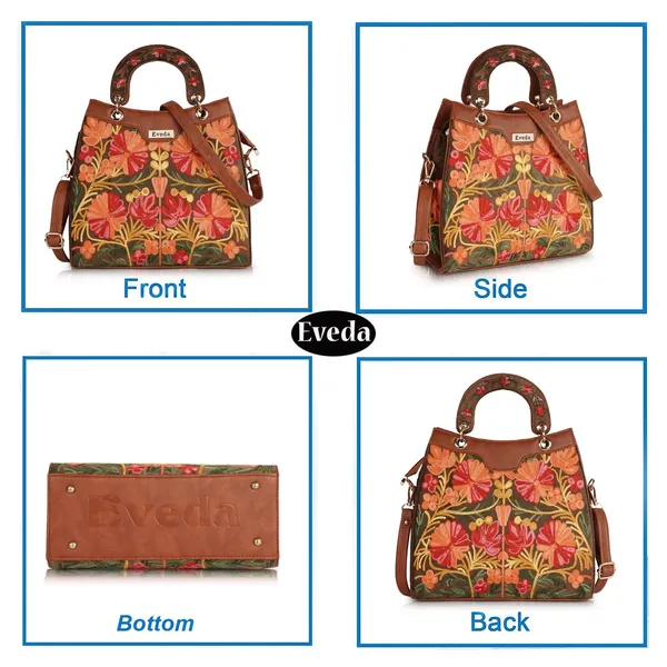 Tan___Leather_Gorgeous_Embrodeiry_Stylish_Design_Hobo_Handbag_For_Women