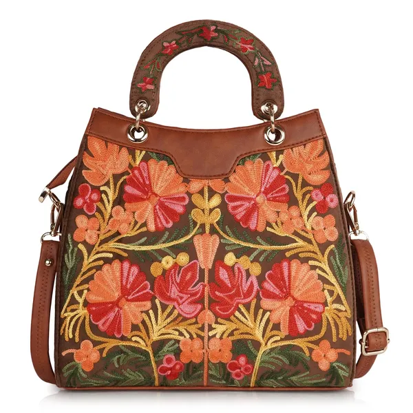 Tan___Leather_Gorgeous_Embrodeiry_Stylish_Design_Hobo_Handbag_For_Women
