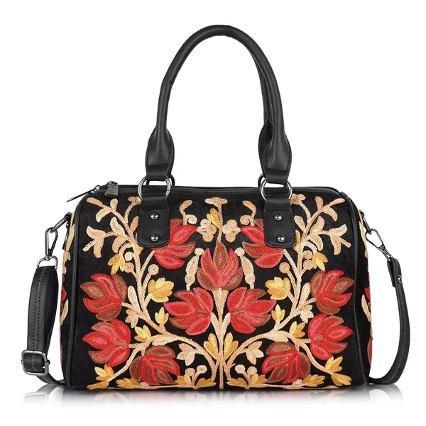 Black_Floral_Embroidered_Shoulder_Handbag,_Faux_Leather_Handles,_Botanical_Pattern_For_Women